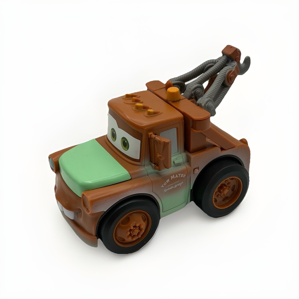 Disney Pixar Cars Talking Tow Mater 6" Action Vehicle Hood Pop Wheel Motion